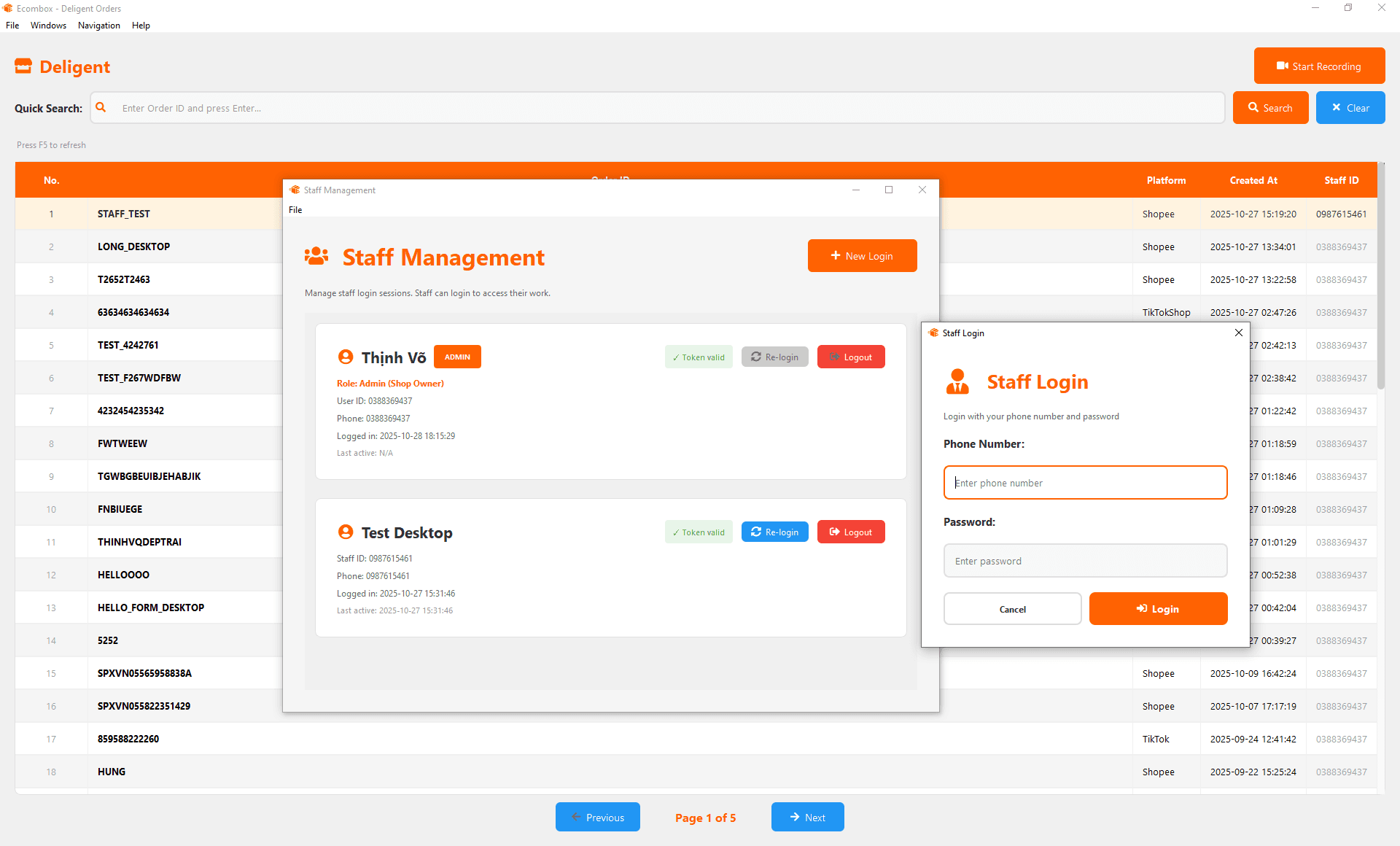 Giao diện đa camera