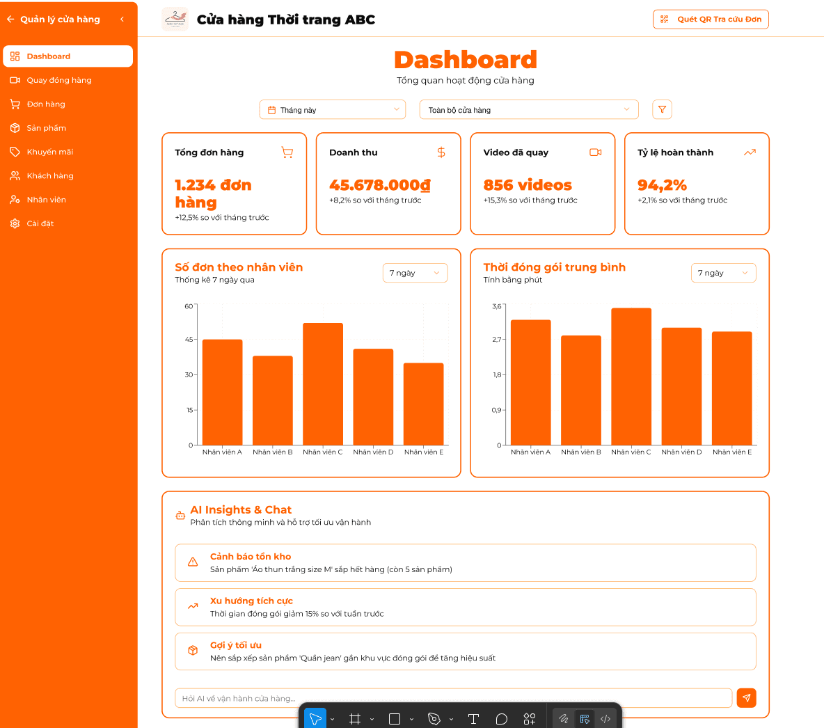 Giao diện Ecombox Omnichannel - Quản lý đơn hàng đa kênh